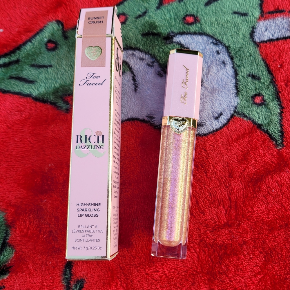 TOO FACED RICH DAZZLING lipgloss. Sunset crush.